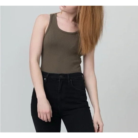 Alexander Wang Bodysuit Medium cotton stretchy women Chocolate A003592 - Picture 1 of 6